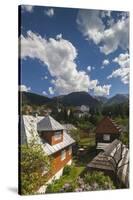 Romania, Maramures, Statiunea Borsa, Ski Resort, Spring, Village View-Walter Bibikow-Stretched Canvas