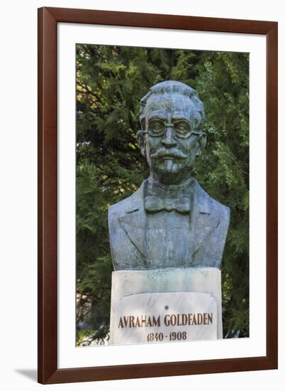 Romania, Moldavia, Iasi, Bust of Avraham Goldfaden-Walter Bibikow-Framed Photographic Print