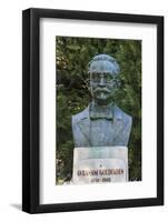 Romania, Moldavia, Iasi, Bust of Avraham Goldfaden-Walter Bibikow-Framed Photographic Print