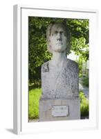 Romania, Moldavia, Iasi, Bust of Mihai Eminescu, Romantic Poet-Walter Bibikow-Framed Photographic Print