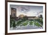 Romania, Moldavia, Iasi, Palas Mall by the Palace of Culture, Dusk-Walter Bibikow-Framed Photographic Print