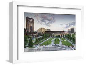 Romania, Moldavia, Iasi, Palas Mall by the Palace of Culture, Dusk-Walter Bibikow-Framed Photographic Print