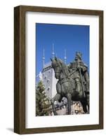 Romania, Moldavia, Iasi, Statue of Stefan Cel Mare-Walter Bibikow-Framed Photographic Print