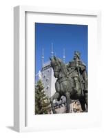 Romania, Moldavia, Iasi, Statue of Stefan Cel Mare-Walter Bibikow-Framed Photographic Print