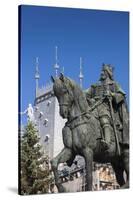 Romania, Moldavia, Iasi, Statue of Stefan Cel Mare-Walter Bibikow-Stretched Canvas