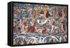 Romania, Moldavia, Moldovita. a Wall Painting at Moldovita Monastery.-Katie Garrod-Framed Stretched Canvas