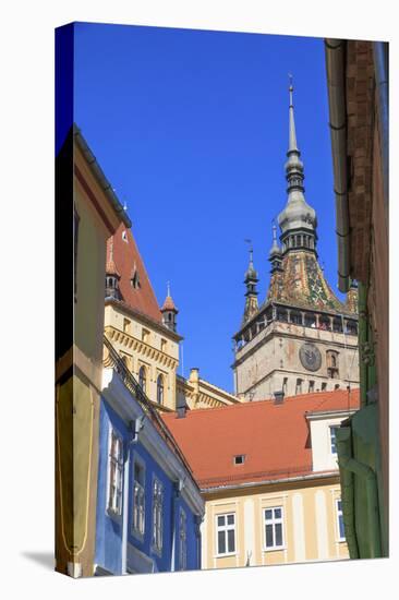 Romania, Mures County, Sighisoara, clock tower, symbol of the town.-Emily Wilson-Stretched Canvas