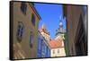 Romania, Mures County, Sighisoara, clock tower, symbol of the town.-Emily Wilson-Framed Stretched Canvas