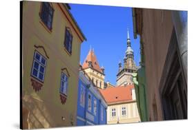 Romania, Mures County, Sighisoara, clock tower, symbol of the town.-Emily Wilson-Stretched Canvas