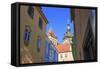 Romania, Mures County, Sighisoara, clock tower, symbol of the town.-Emily Wilson-Framed Stretched Canvas