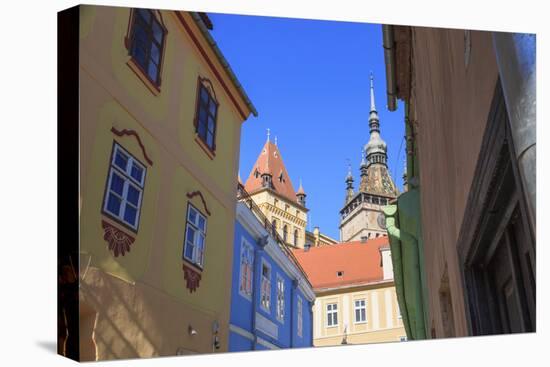 Romania, Mures County, Sighisoara, clock tower, symbol of the town.-Emily Wilson-Stretched Canvas