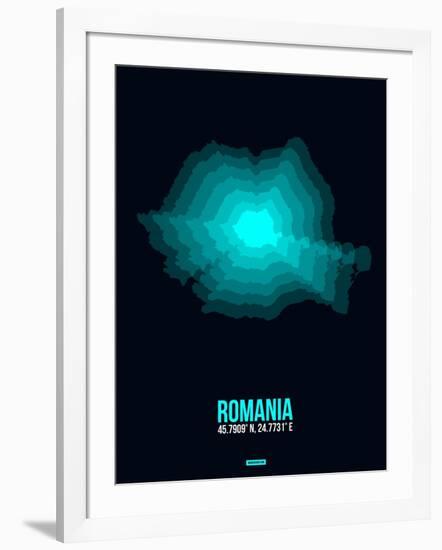 Romania Radiant Map 3-NaxArt-Framed Art Print