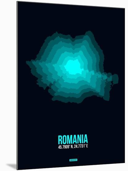 Romania Radiant Map 3-NaxArt-Mounted Art Print