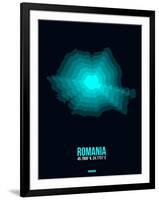 Romania Radiant Map 3-NaxArt-Framed Art Print