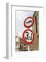 Romania, Road Signs, Ban Sign for Horses and Carts-Fact-Framed Photographic Print