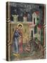 Romania, Sucevita Monastery Depicting St George Giving Alms, Detail from Life of St George-null-Stretched Canvas