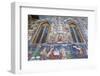 Romania, Sucevita, Sucevita Monastery, Exterior Religious Frescoes-Walter Bibikow-Framed Photographic Print