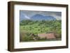 Romania, Transylvania, Bran, House and Bucegi Mountains, Spring-Walter Bibikow-Framed Photographic Print