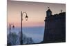 Romania, Transylvania, Brasov, Brasov Citadel, Dawn-Walter Bibikow-Mounted Premium Photographic Print