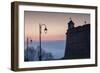 Romania, Transylvania, Brasov, Brasov Citadel, Dawn-Walter Bibikow-Framed Photographic Print