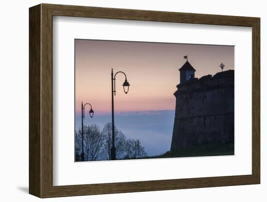 Romania, Transylvania, Brasov, Brasov Citadel, Dawn-Walter Bibikow-Framed Photographic Print