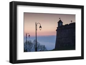 Romania, Transylvania, Brasov, Brasov Citadel, Dawn-Walter Bibikow-Framed Photographic Print