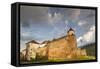 Romania, Transylvania, Brasov, Brasov Citadel, Sunset-Walter Bibikow-Framed Stretched Canvas