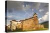 Romania, Transylvania, Brasov, Brasov Citadel, Sunset-Walter Bibikow-Stretched Canvas