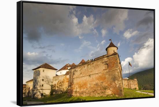 Romania, Transylvania, Brasov, Brasov Citadel, Sunset-Walter Bibikow-Framed Stretched Canvas