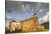 Romania, Transylvania, Brasov, Brasov Citadel, Sunset-Walter Bibikow-Stretched Canvas