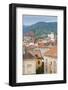 Romania, Transylvania, Brasov, City with Black Church and Town Hall-Walter Bibikow-Framed Photographic Print