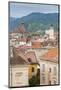 Romania, Transylvania, Brasov, City with Black Church and Town Hall-Walter Bibikow-Mounted Photographic Print