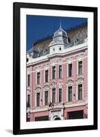 Romania, Transylvania, Brasov, Romanian National Bank Building-Walter Bibikow-Framed Photographic Print