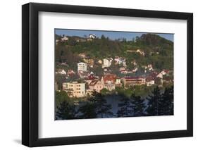 Romania, Transylvania, Brasov, Town Buildings in Fog, Dawn-Walter Bibikow-Framed Photographic Print