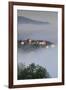 Romania, Transylvania, Brasov, Town Buildings in Fog, Dawn-Walter Bibikow-Framed Photographic Print