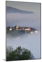 Romania, Transylvania, Brasov, Town Buildings in Fog, Dawn-Walter Bibikow-Mounted Photographic Print