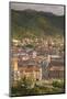 Romania, Transylvania, Brasov, View from the Brasov Citadel, Sunset-Walter Bibikow-Mounted Photographic Print