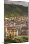 Romania, Transylvania, Brasov, View from the Brasov Citadel, Sunset-Walter Bibikow-Mounted Photographic Print