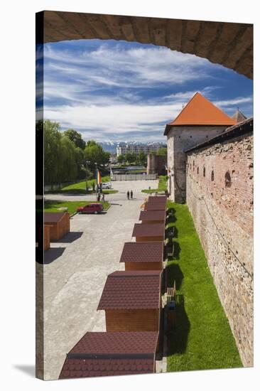 Romania, Transylvania, Fagaras, Fagaras Citadel, Exterior View-Walter Bibikow-Stretched Canvas