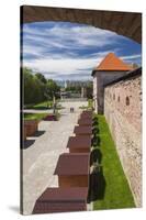 Romania, Transylvania, Fagaras, Fagaras Citadel, Exterior View-Walter Bibikow-Stretched Canvas