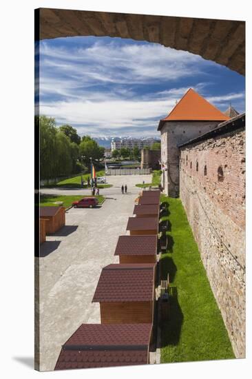 Romania, Transylvania, Fagaras, Fagaras Citadel, Exterior View-Walter Bibikow-Stretched Canvas