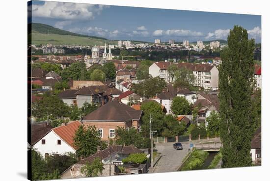 Romania, Transylvania, Hunedoara, Elevated View from Corvin Castle-Walter Bibikow-Stretched Canvas