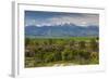 Romania, Transylvania, Sercaia, Country Road with Fagaras Mountains-Walter Bibikow-Framed Photographic Print