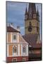 Romania, Transylvania, Sibiu, Piata Mare Square, Building and Church-Walter Bibikow-Mounted Photographic Print