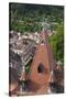 Romania, Transylvania, Sighisoara, Elevated City View from Clock Tower-Walter Bibikow-Stretched Canvas