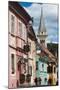 Romania, Transylvania, Sighisoara, Piata Cetatii, Old Town Buildings-Walter Bibikow-Mounted Photographic Print