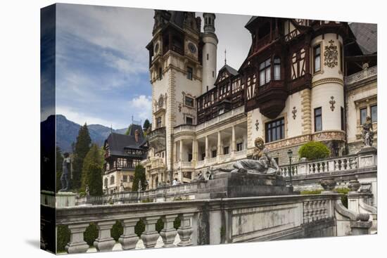 Romania, Transylvania, Sinaia, Peles Castle, Built 1875-1914-Walter Bibikow-Stretched Canvas