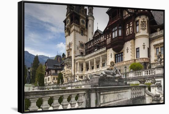 Romania, Transylvania, Sinaia, Peles Castle, Built 1875-1914-Walter Bibikow-Framed Stretched Canvas