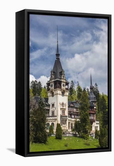 Romania, Transylvania, Sinaia, Peles Castle, Built 1875-1914-Walter Bibikow-Framed Stretched Canvas