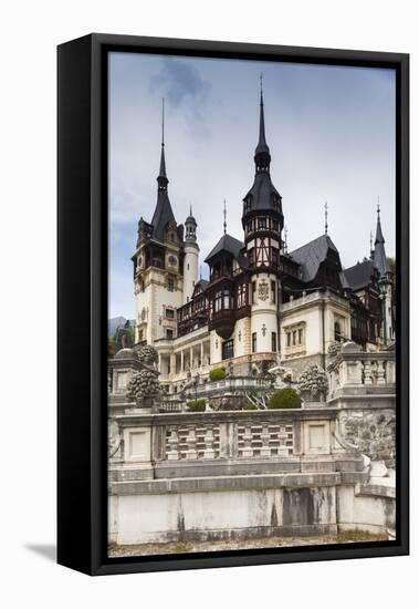 Romania, Transylvania, Sinaia, Peles Castle, Built 1875-1914-Walter Bibikow-Framed Stretched Canvas